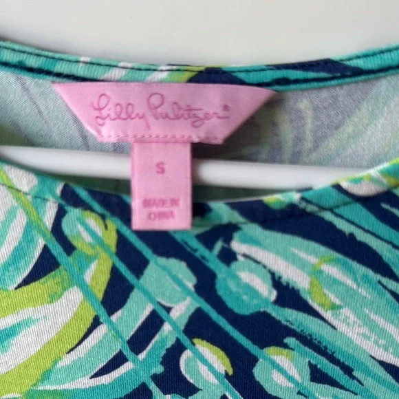 Lilly Pulitzer Leafy Blue and Green Dress - Picture 2 of 3